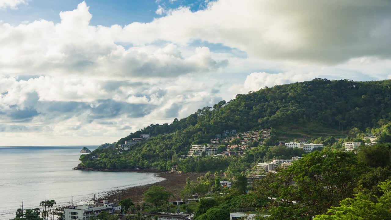 时间推移海景和山视频素材