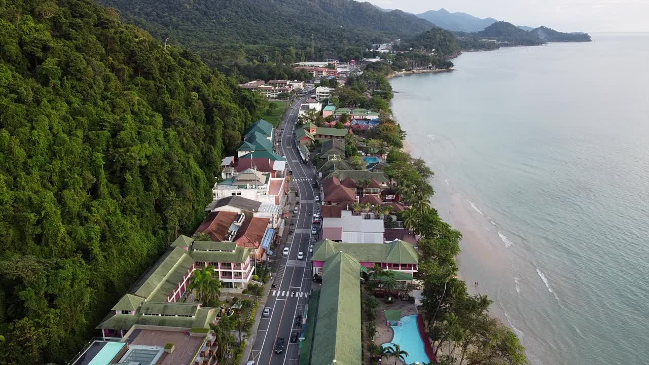 泰国Koh Chang的海景鸟瞰图视频素材