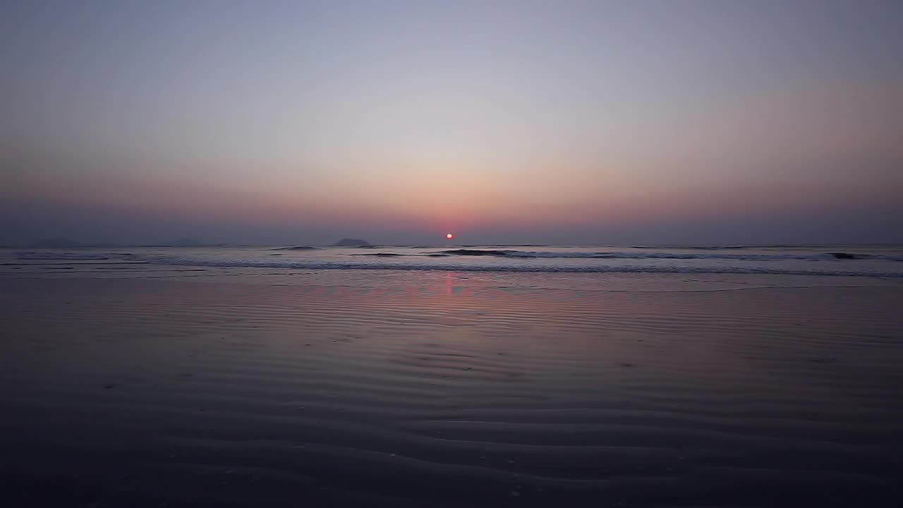 日落，阳光，天空，太阳，大海视频素材