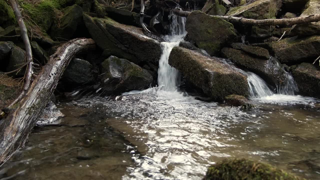 乌克兰山区的小溪流视频素材