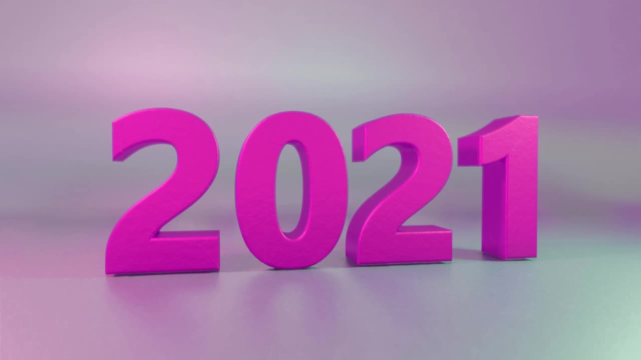 毁灭新年将2021年改为2022年视频素材