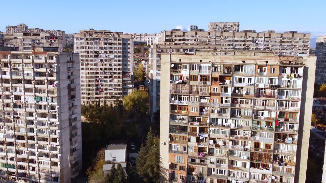 苏联建筑建筑鸟瞰图视频素材