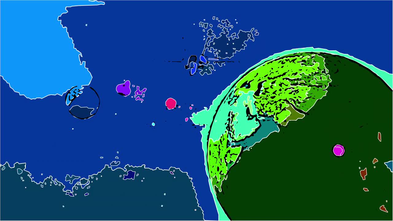 2d动画在漫画风格-电信卫星视频素材