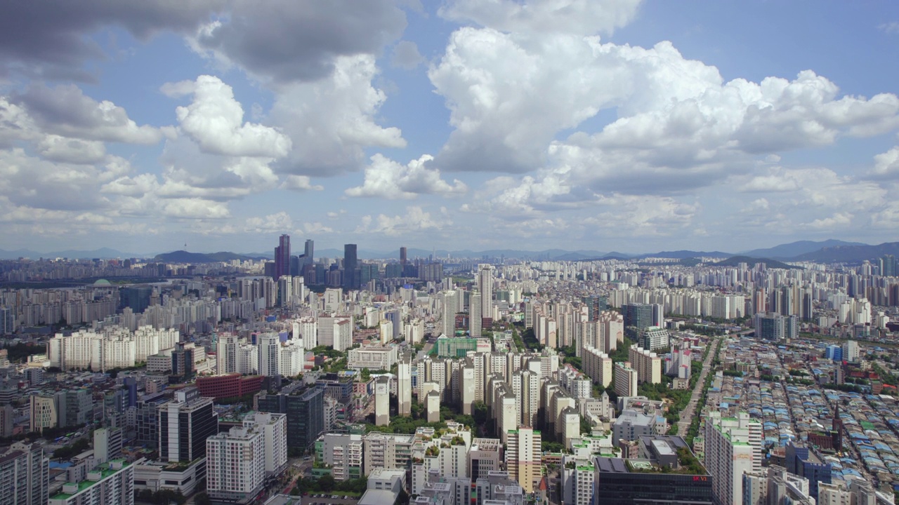 韩国首尔汝矣岛区/永登浦区市中心的风景视频素材