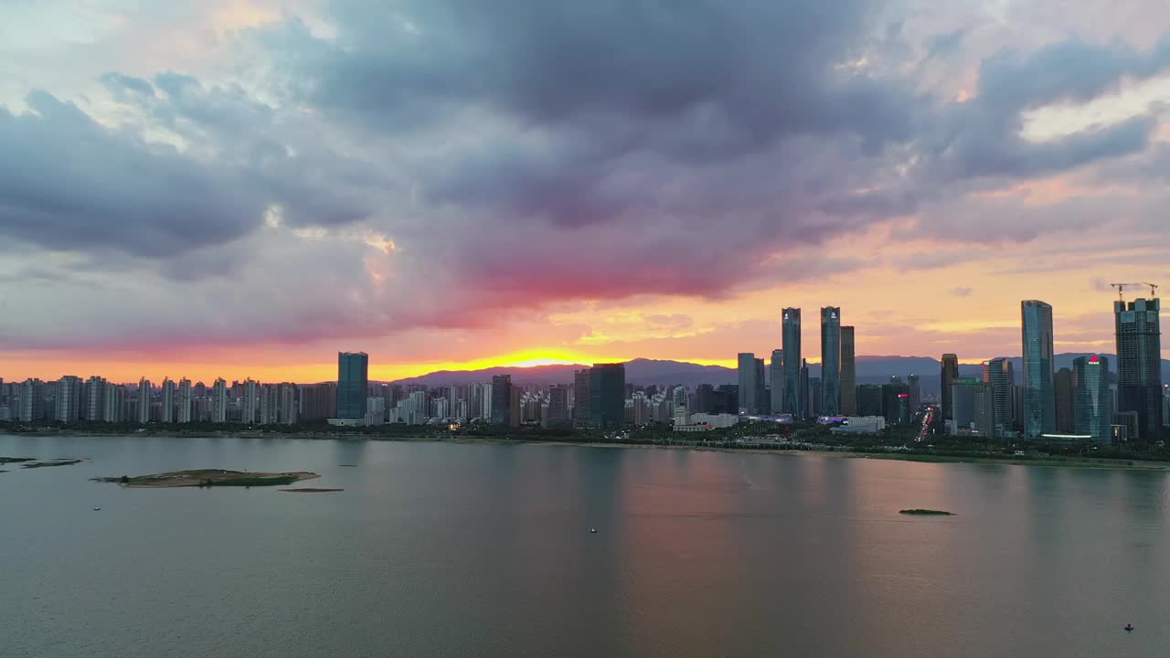 城市建筑风景鸟瞰图视频素材