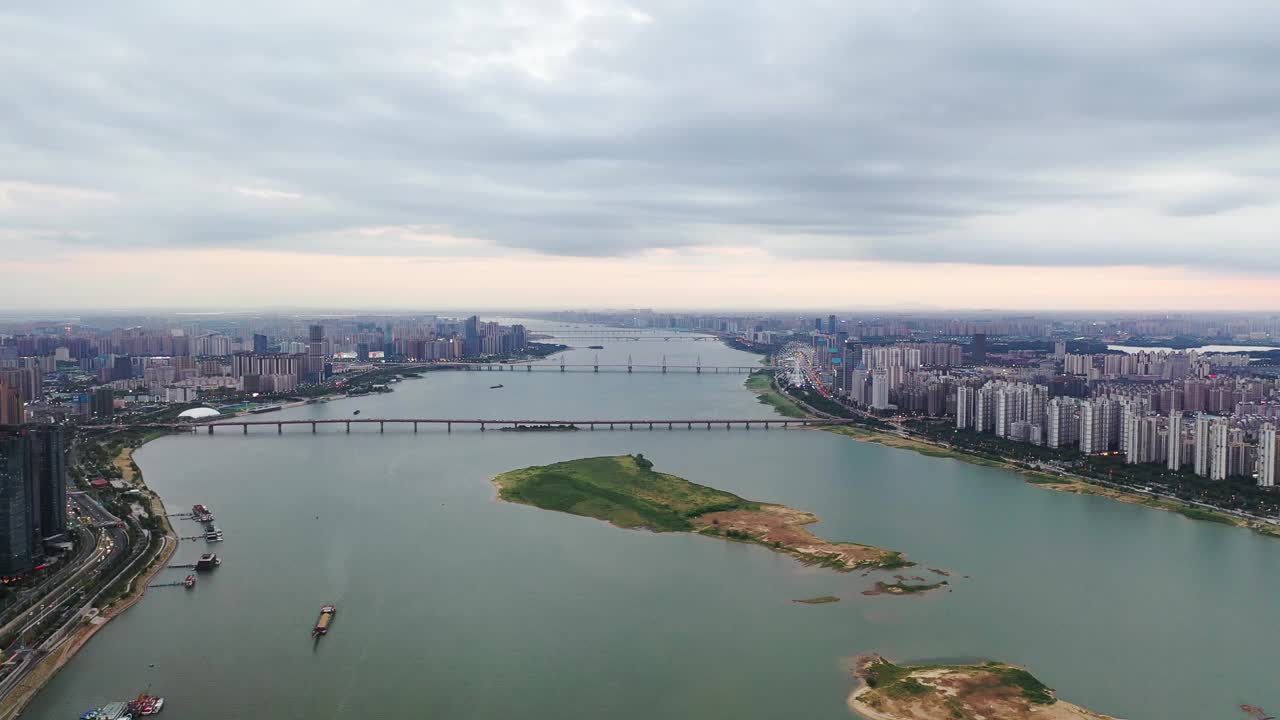 城市建筑风景鸟瞰图视频素材