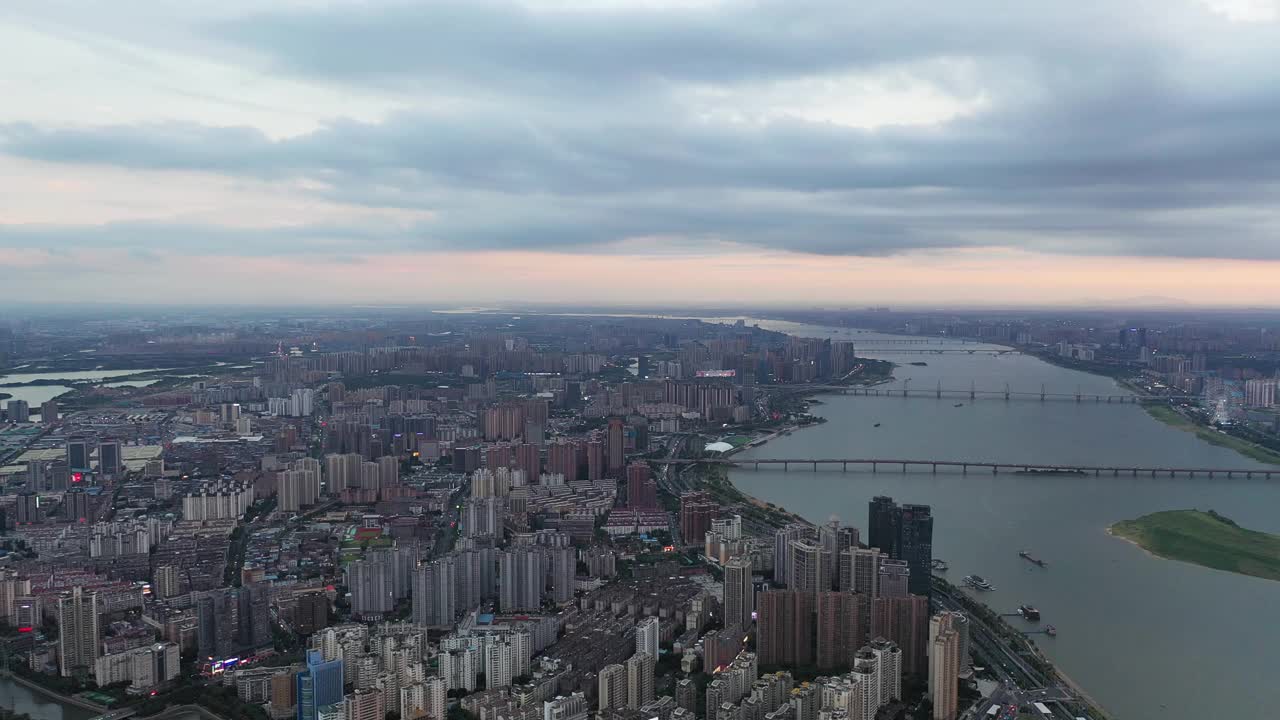 城市建筑风景鸟瞰图视频素材