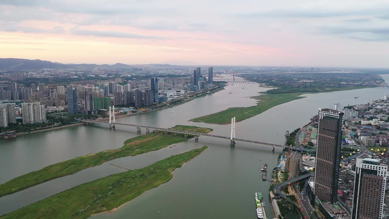 城市建筑风景鸟瞰图视频素材