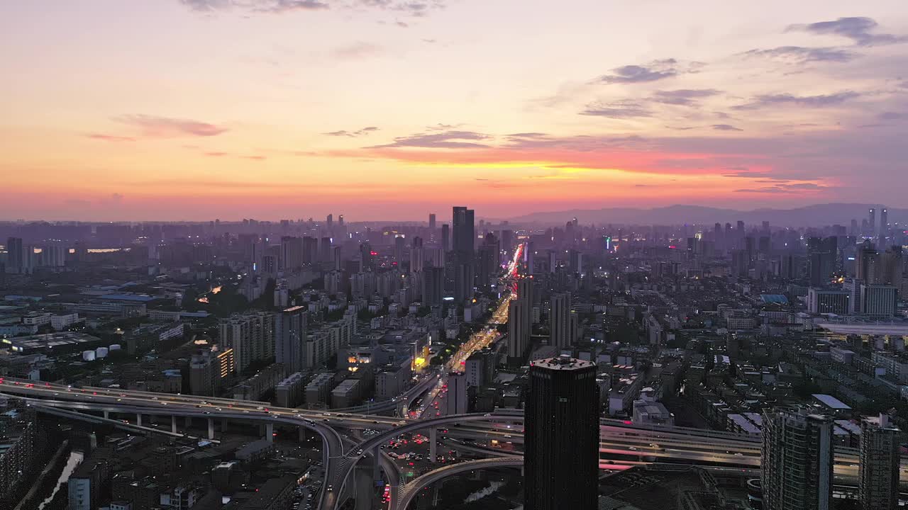 城市建筑风景鸟瞰图视频素材