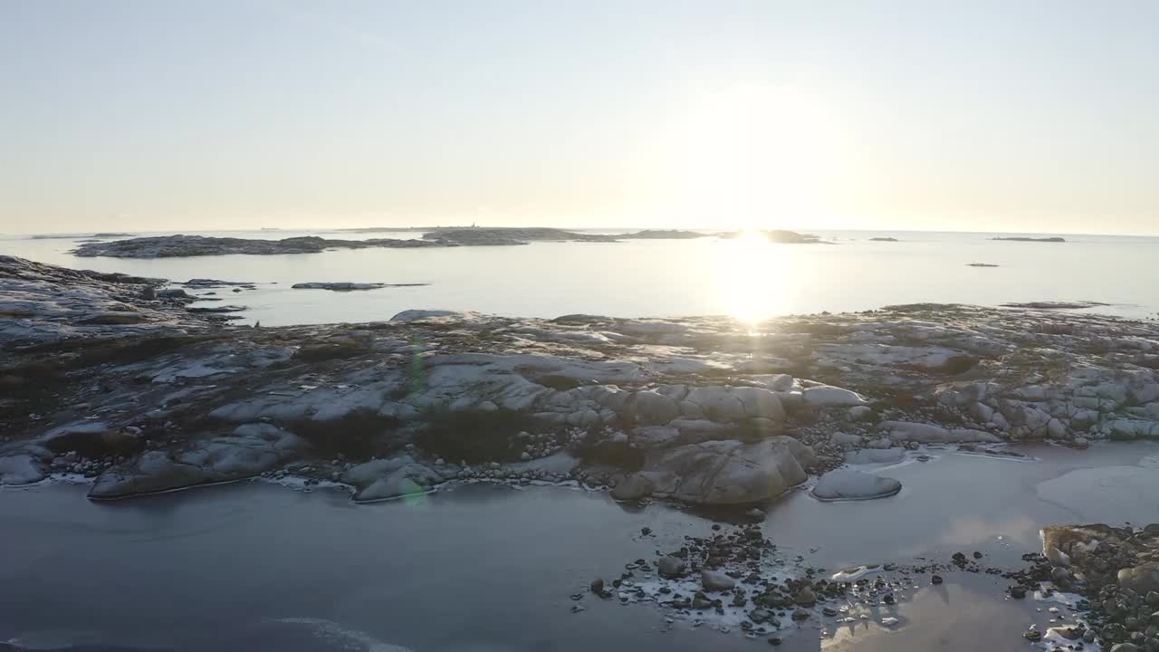 无人机拍摄的瑞典哥德堡群岛风景。视频素材