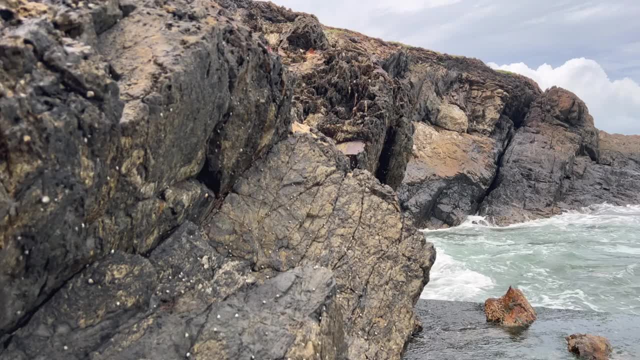 钉视图海浪。视频素材