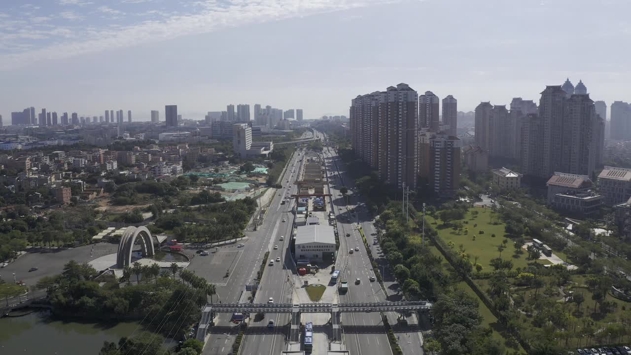 花园城市建筑和城市天际线视频素材