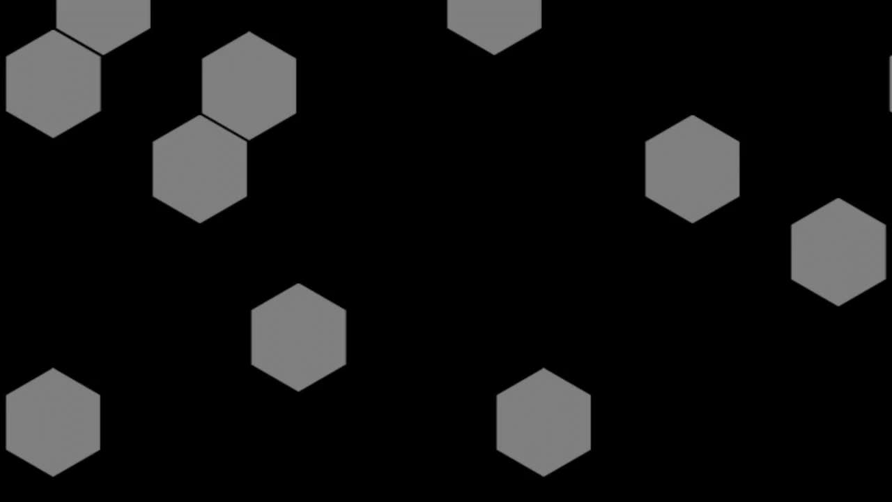 彩色数字六角形图案运动图形背景视频素材