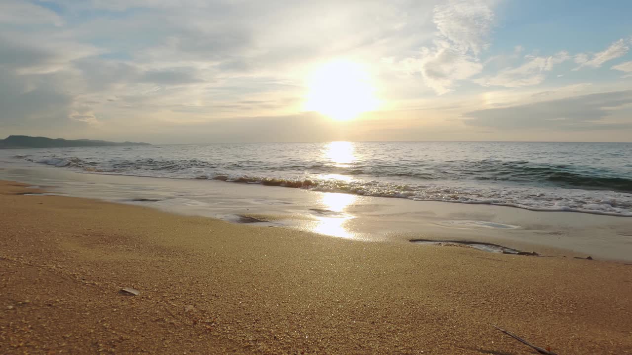 时间流逝潮汐，海浪视频素材