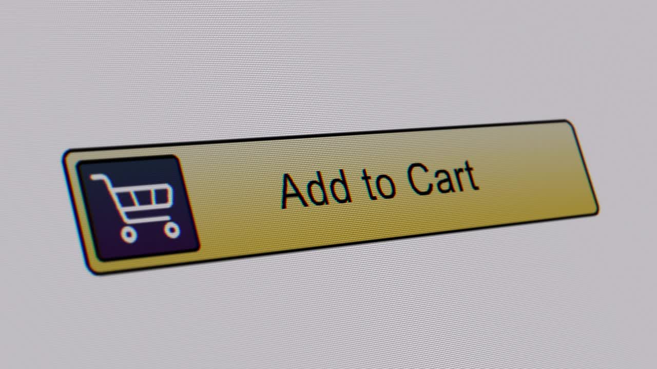 用鼠标指针单击“加入购物车”按钮。视频素材