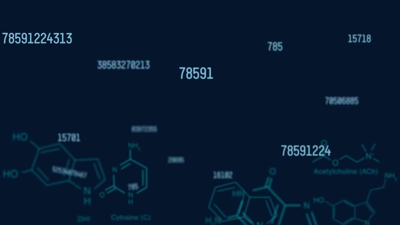 网络动画与数字图标的连接和后台数据处理视频素材