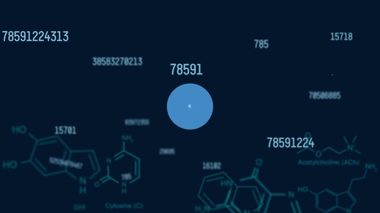 网络动画与数字图标的连接和后台数据处理视频素材