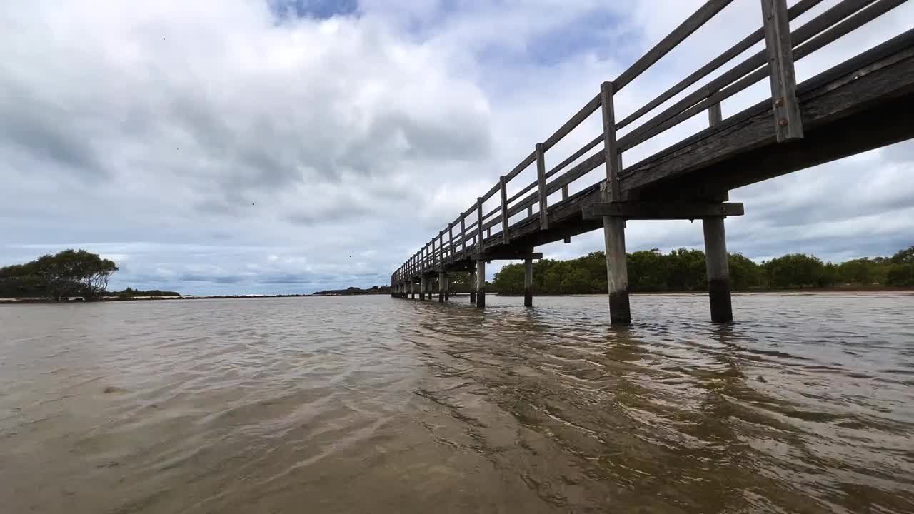 景观河流水面。视频素材