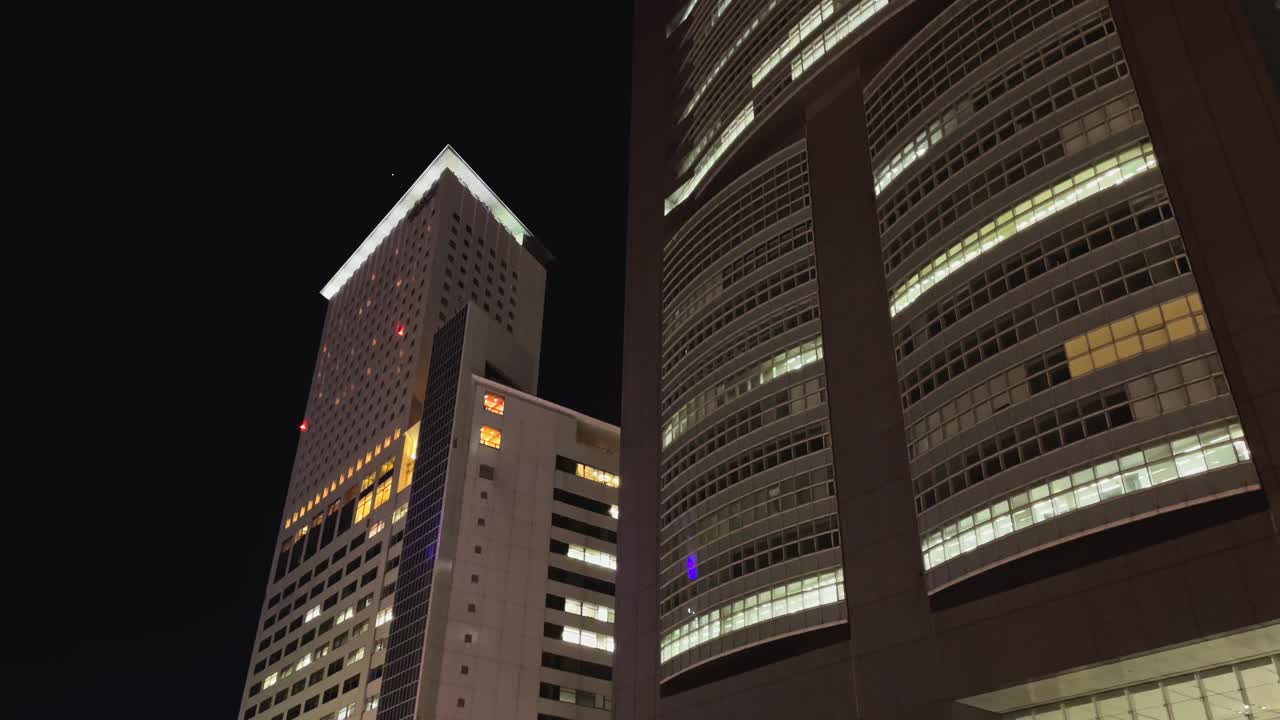 东京新宿市区的夜景。视频素材