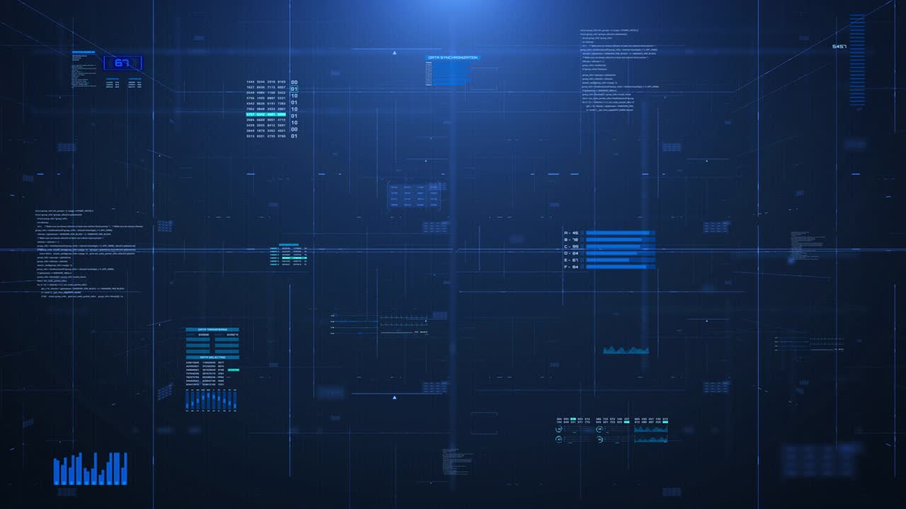 HUD数字网络空间未来图形用户界面电信信息显示视频素材