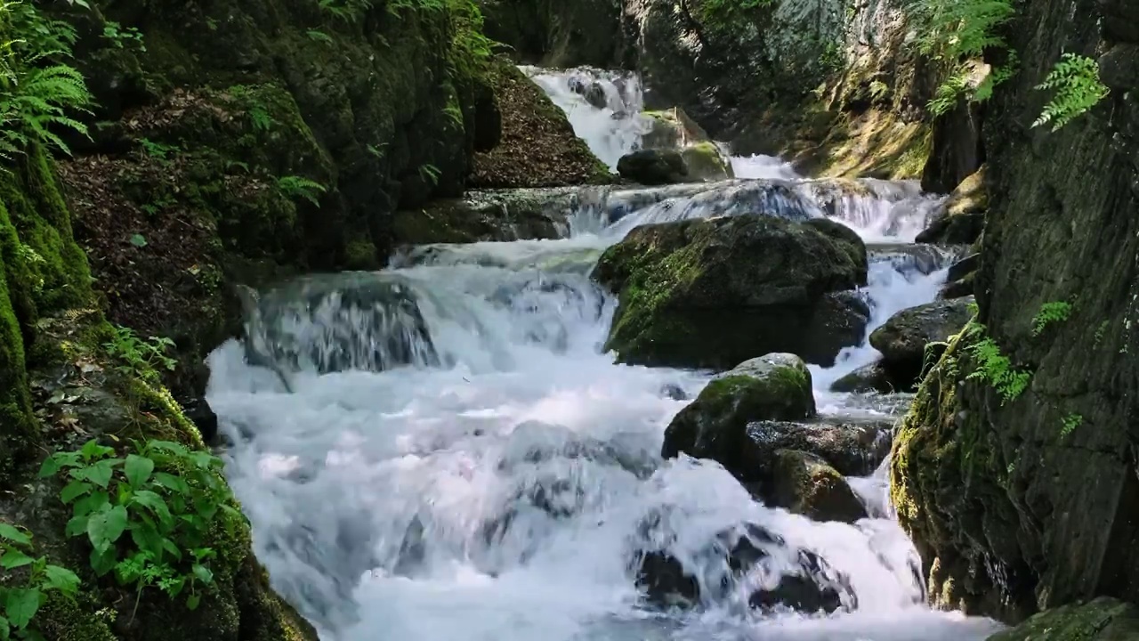 峡谷中的山河视频素材