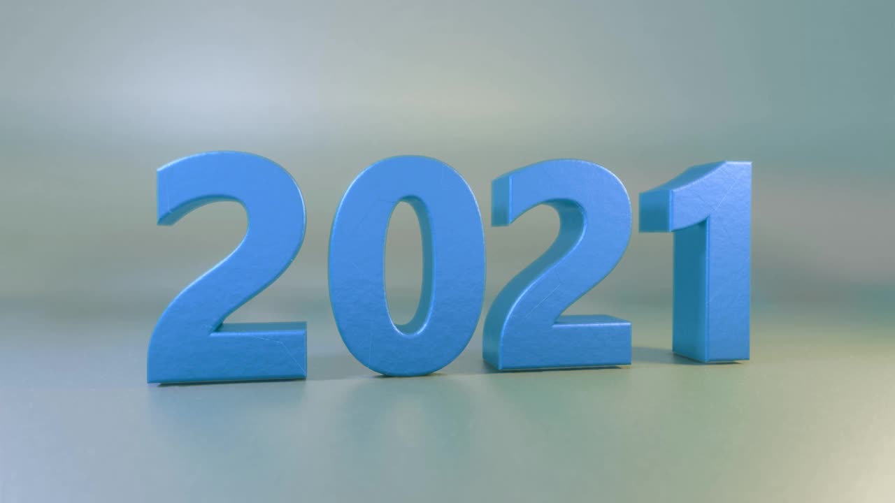 毁灭新年将2021年改为2022年视频素材