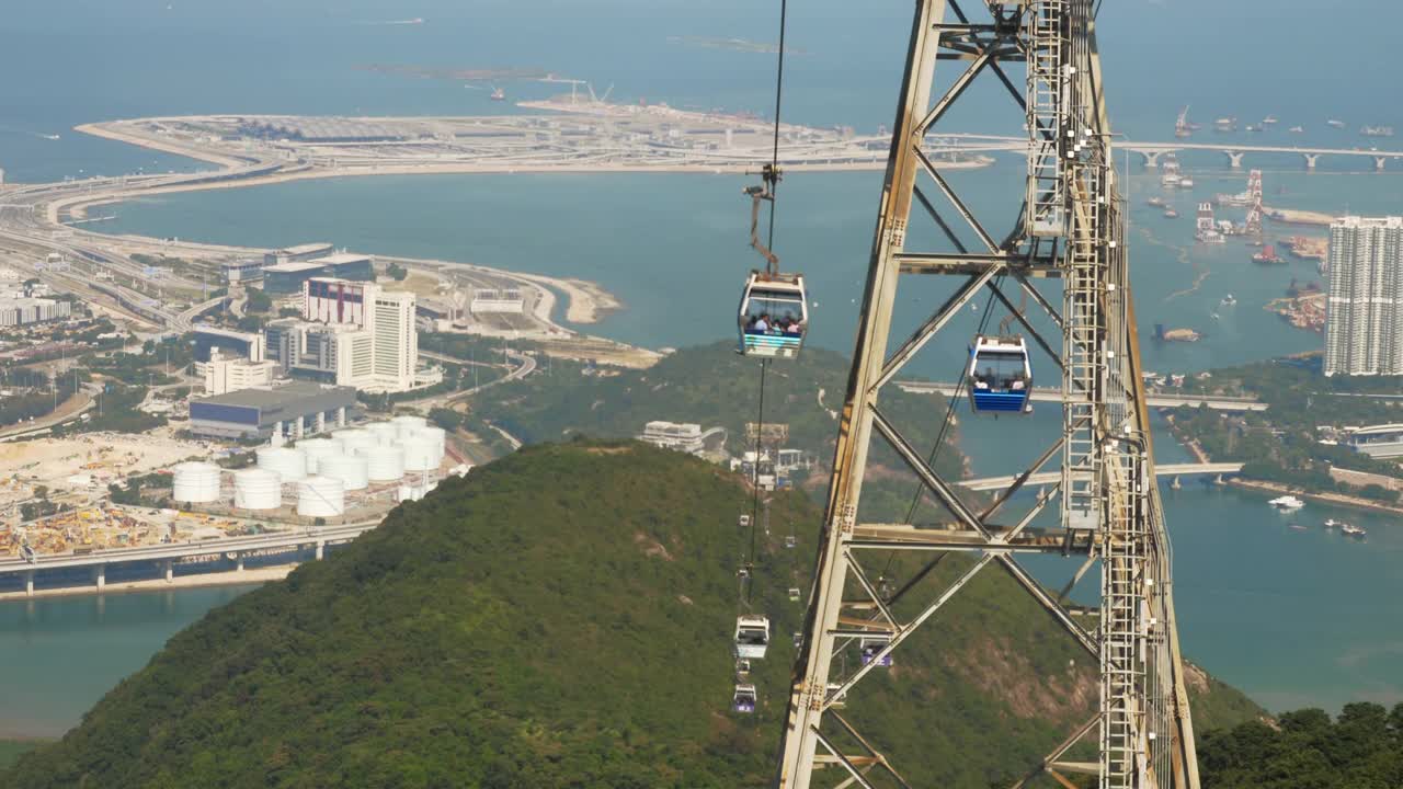 港岛缆车车厢视频素材