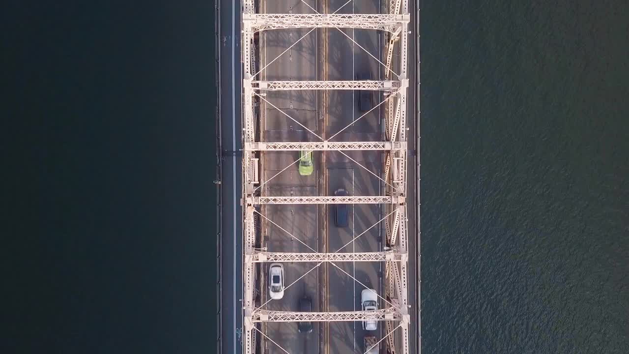 空中皇后大桥交通股票视频视频素材