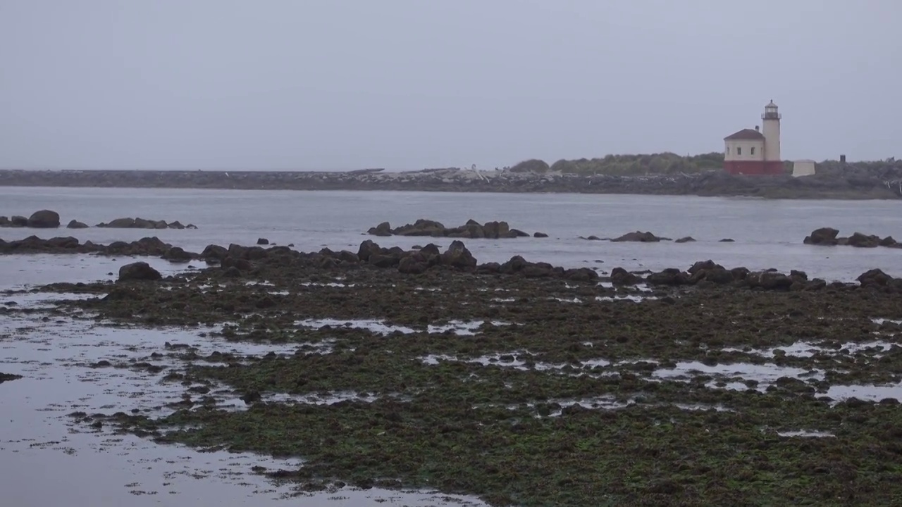 Coquille河灯塔景观视频素材