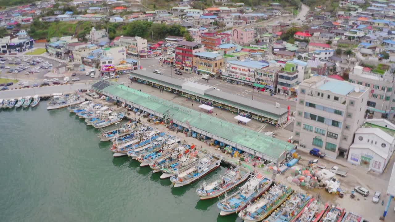 韩国江原道木浦港/东海市风景视频素材