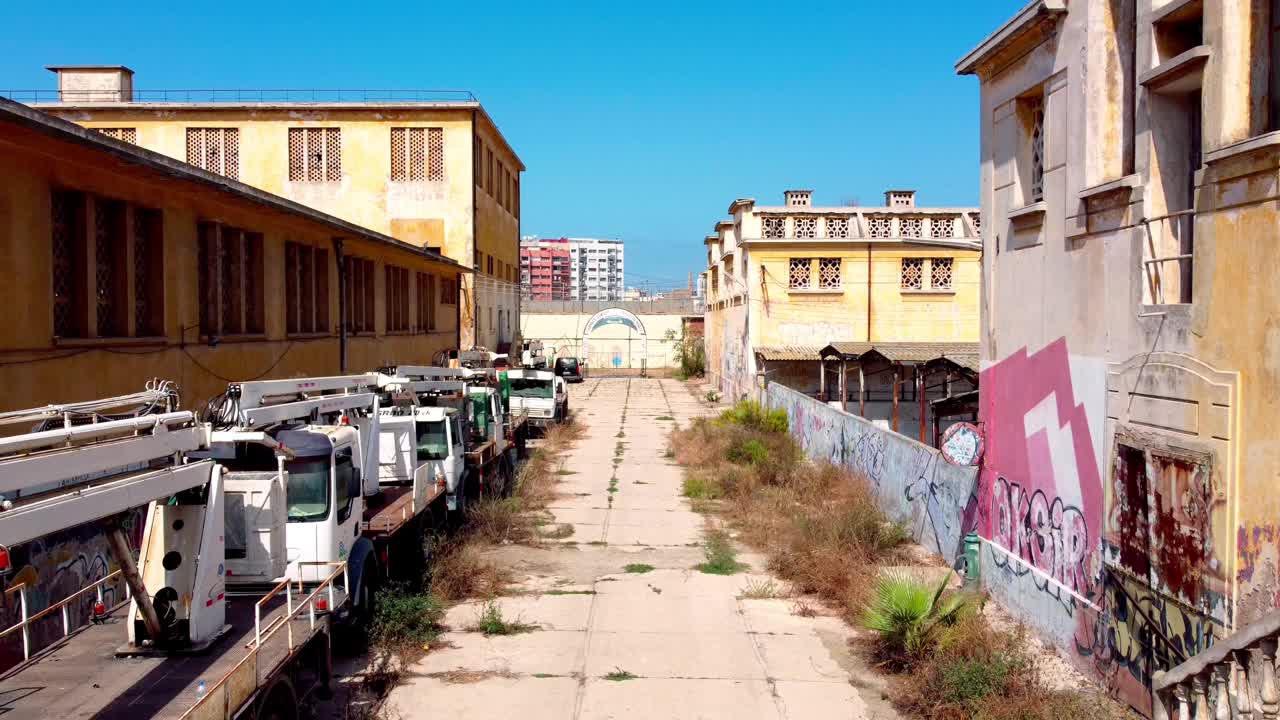 摩洛哥的卡萨布兰卡屠宰场，鸟瞰图视频素材