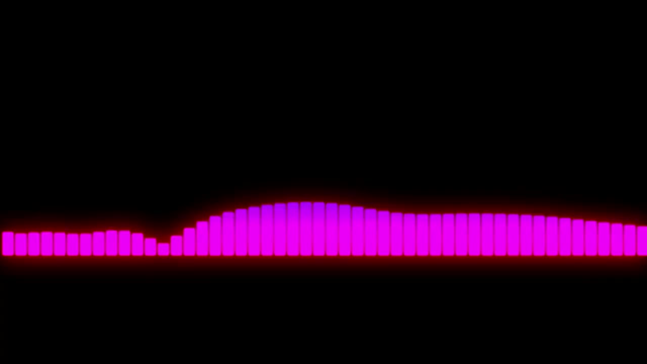 动画红色噪音波在黑色背景。视频素材