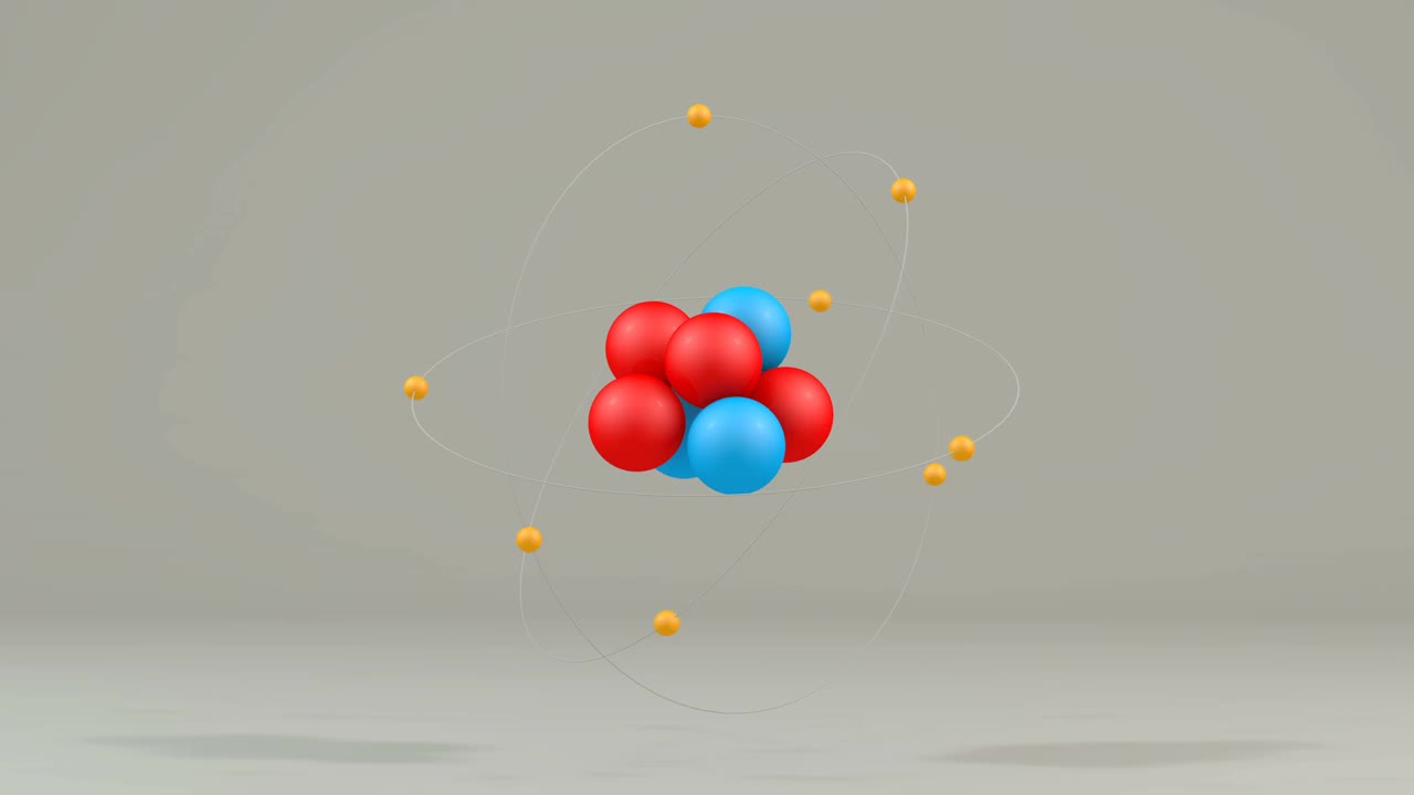 原子结构运动3D循环动画视频素材