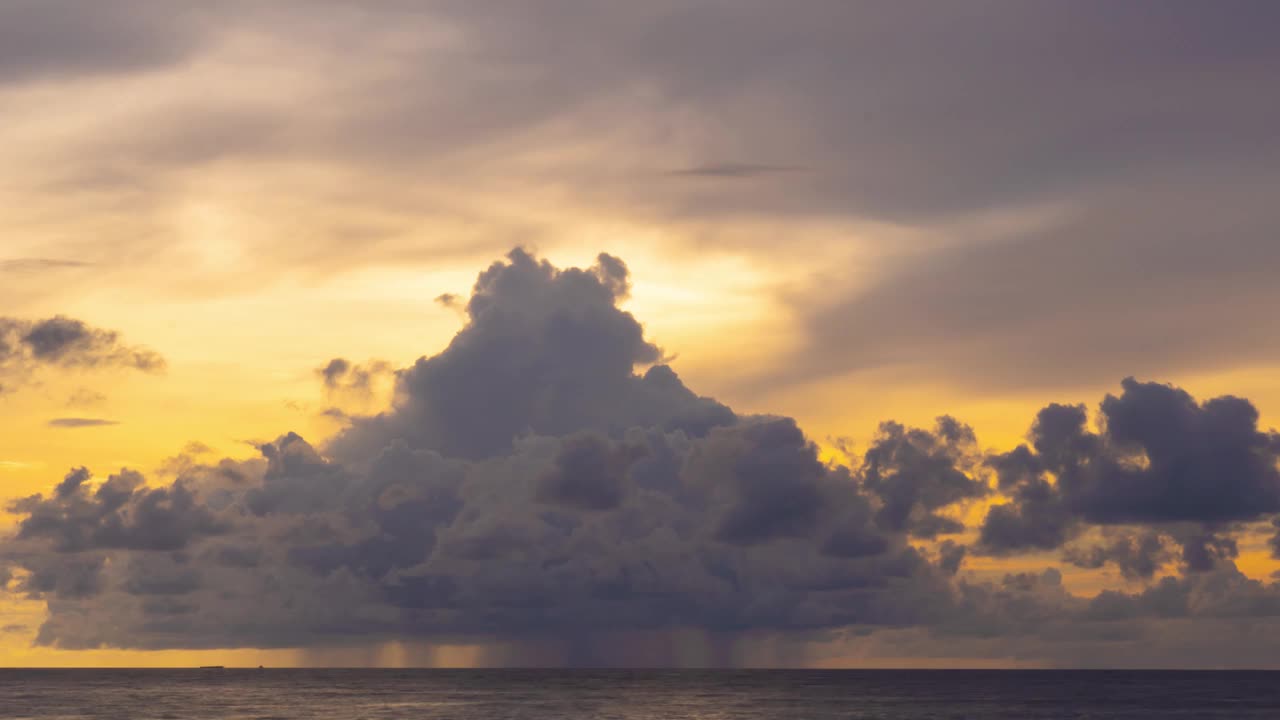 延时天空，日落，云海，雨中视频素材