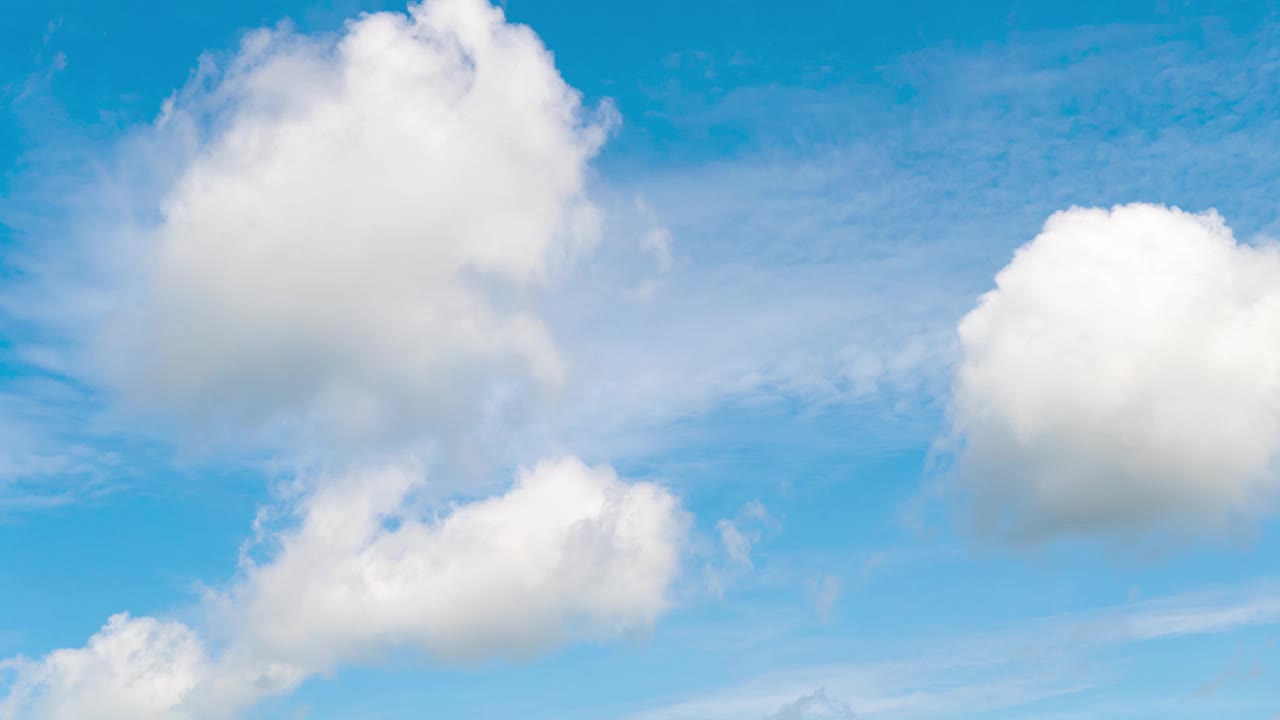 延时天空白云背景视频素材