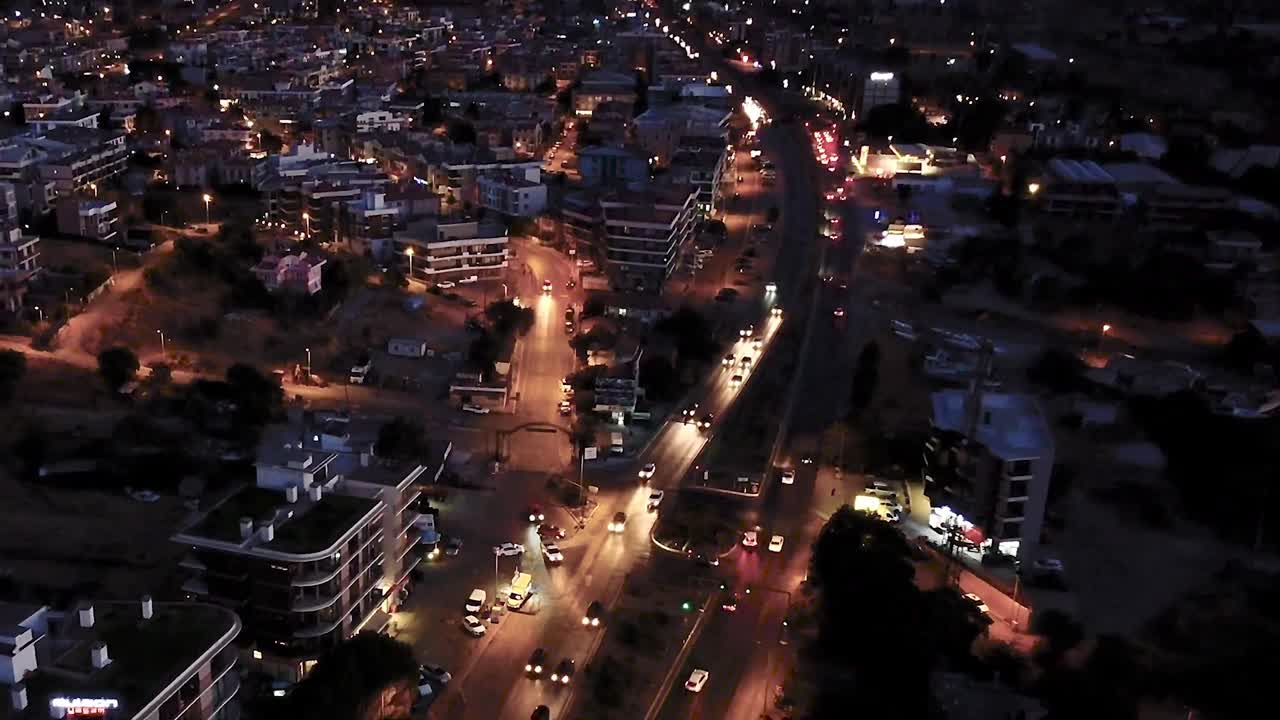 Guzelbahce izmir夜景4k库存视频视频素材