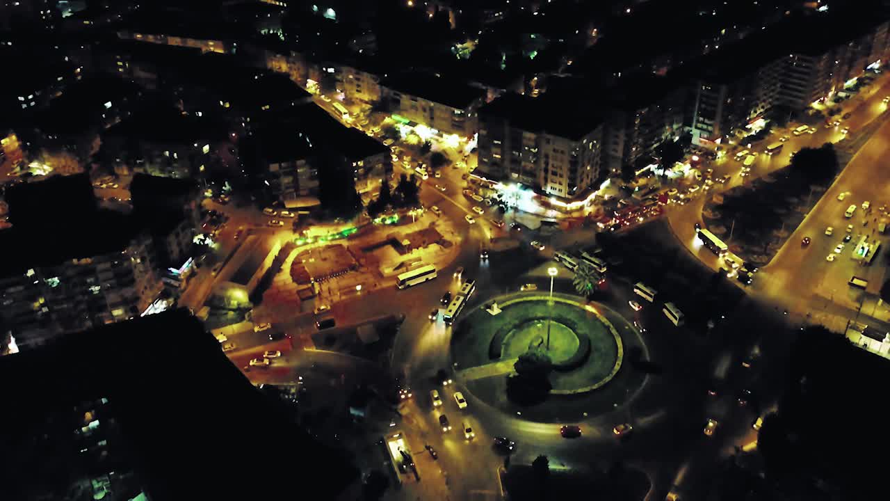 İzmir Üçkuyular广场夜景4k素材视频视频素材