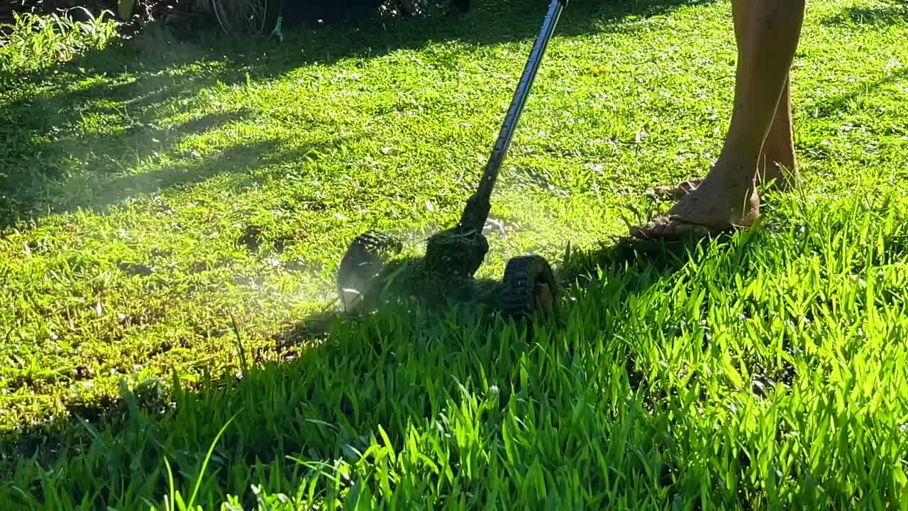 割草是园艺工作的一种。视频下载
