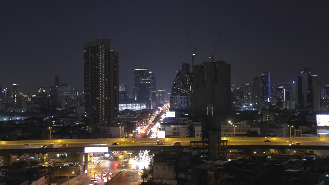 泰国曼谷市的夜景视频素材