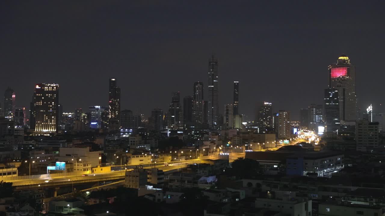 泰国曼谷市的夜景视频素材