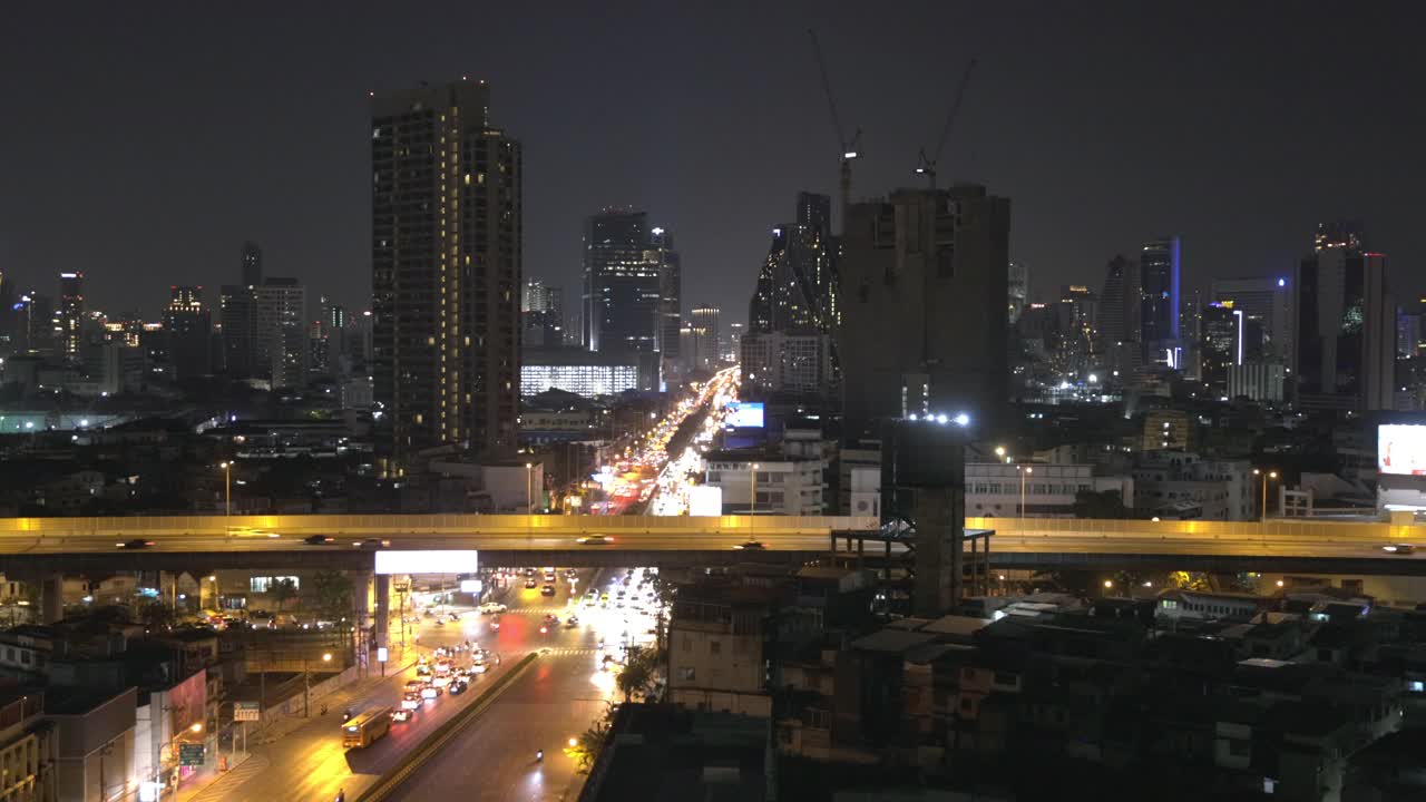 泰国曼谷市的夜景视频素材