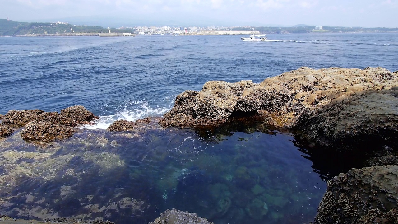 水坑/济州岛，韩国视频素材