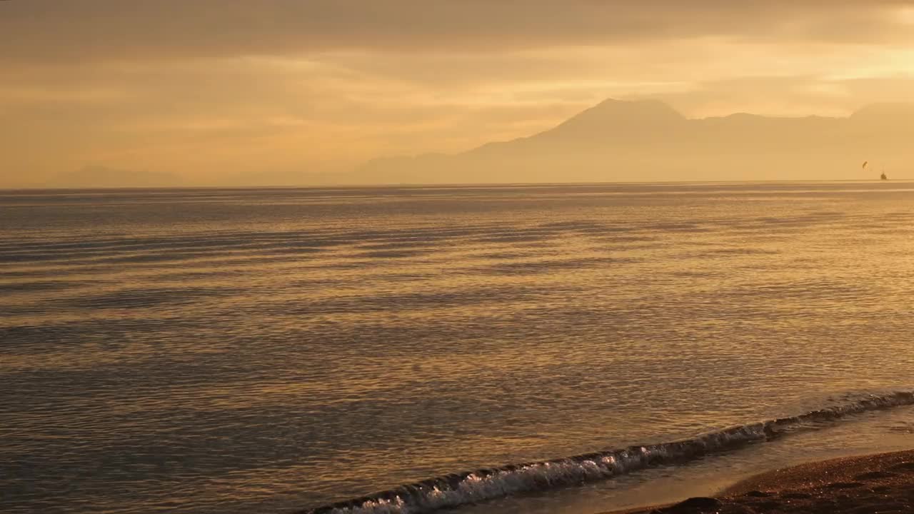 日落海滩视频素材