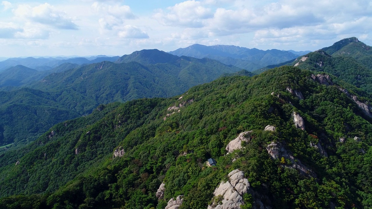 韩国庆尚北道尚州市的群山景岳正寺视频素材