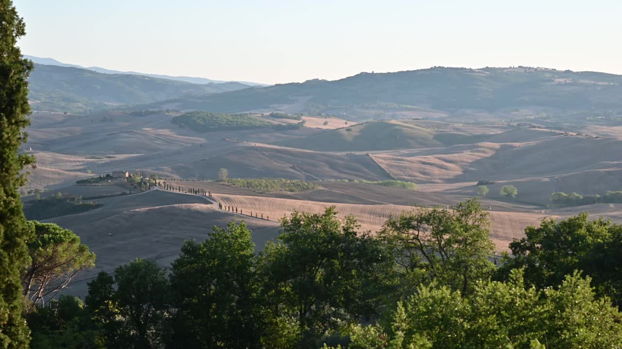 Pienza,托斯卡纳,意大利。2020年8月。视频素材