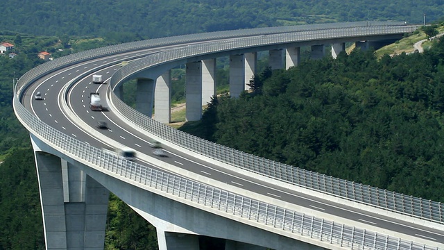 高清:高速公路-时间从天空视频素材