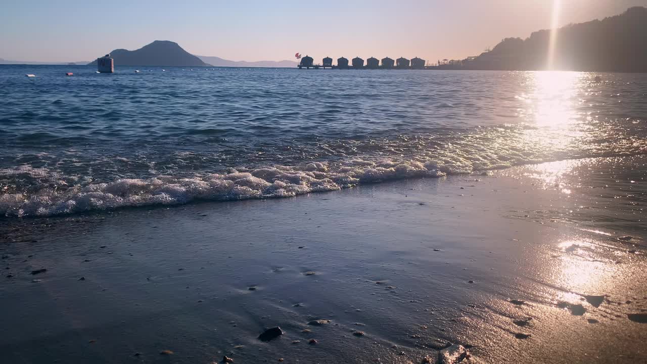 夕阳西下的海景视频素材