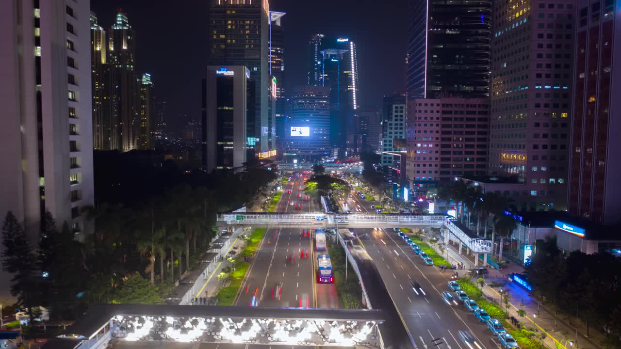 美丽的空中夜景视频素材