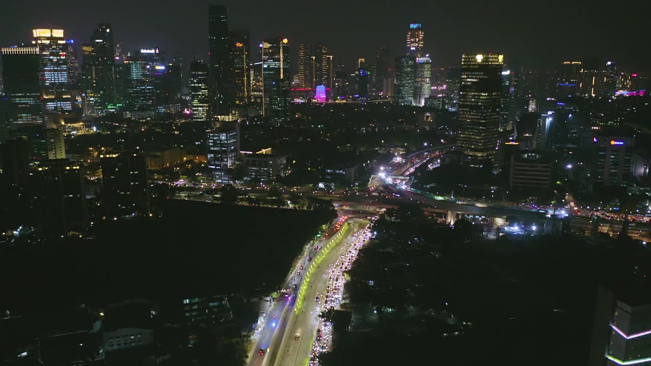 令人惊叹的雅加达城市夜景视频素材