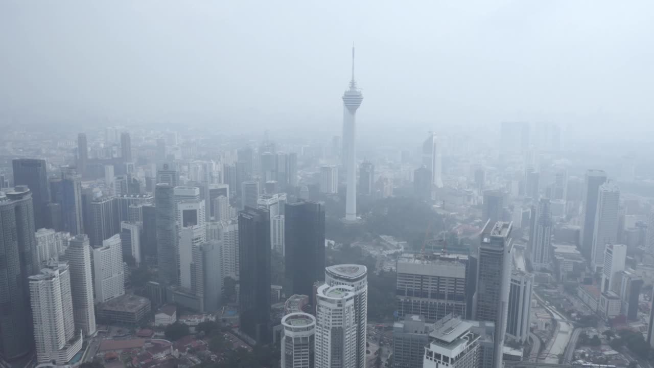 早上的吉隆坡天际线被污染了视频素材